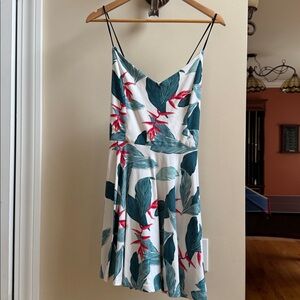 Urban Heritage Multicolor tropical pattern spaghetti strap dress